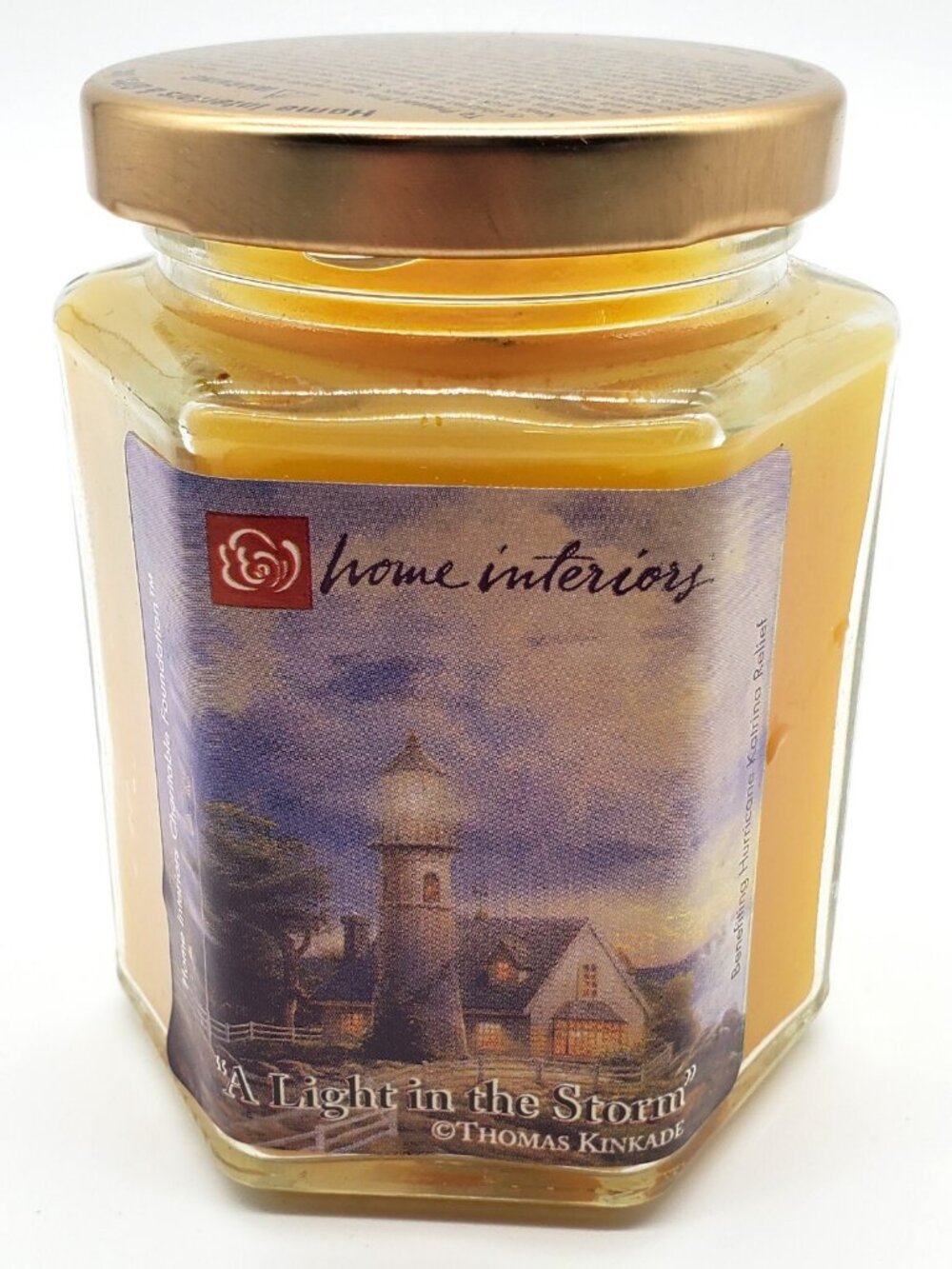 2 Vintage Candles from Home Interior "A Light in the Storm"